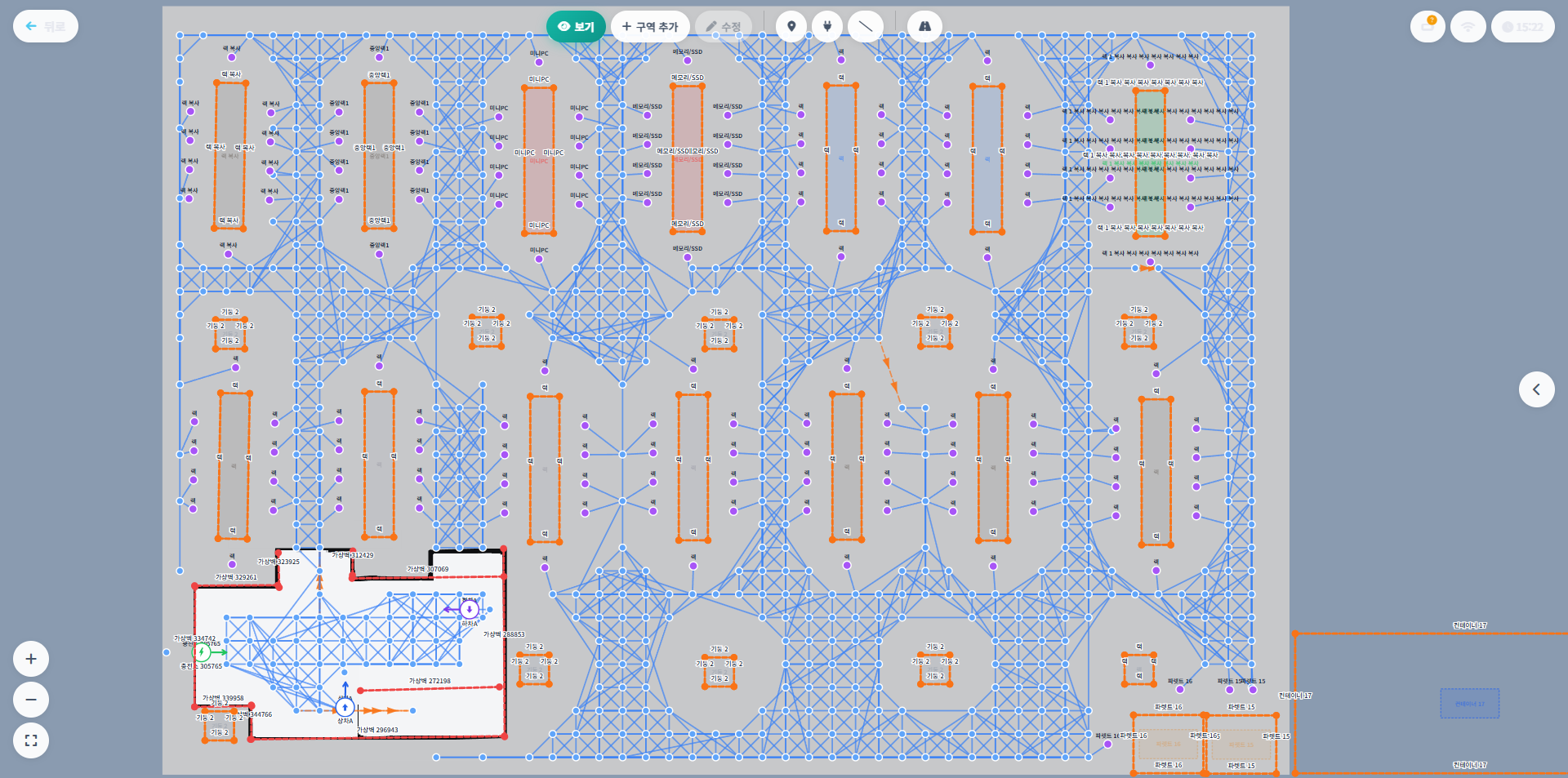 레인·존 관리 맵 에디터